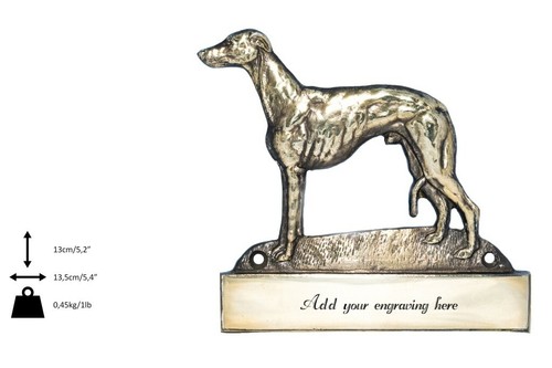 Whippet iscrizione in ottone - whippet,