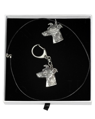 Whippet set con un cane - set,