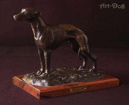 Whippet figurina con un cane - whippet,